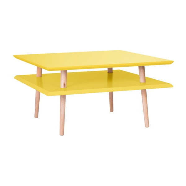 Žlutý konferenční stolek Ragaba Square, 68 x 68 cm