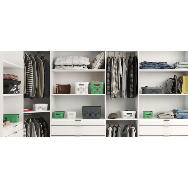 Zelený úložný košík Curver Infinity Dots, 11 l-image-1