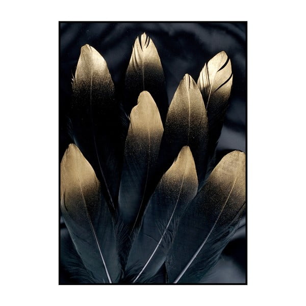 Obraz 50x70 cm Golden Feather – Malerifabrikken
