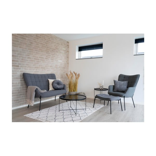 Černý kulatý konferenční stolek ø 70 cm Venezia - House Nordic-image-2