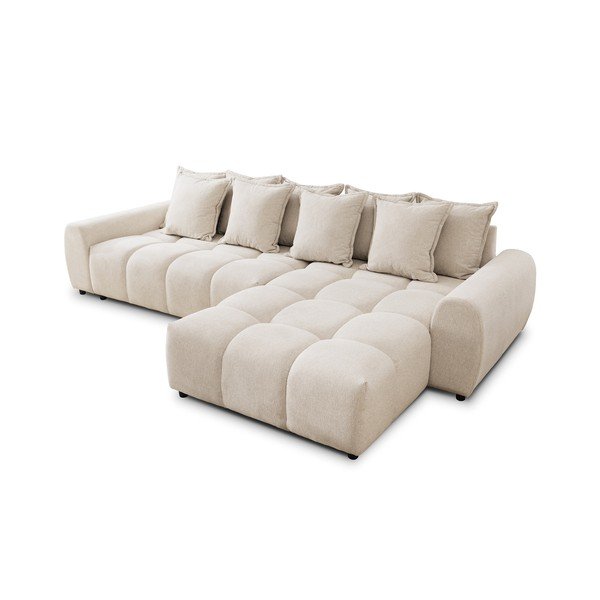 Béžová rohová pohovka (pravý roh/s lenoškou) Albane  – Ropez-image-2