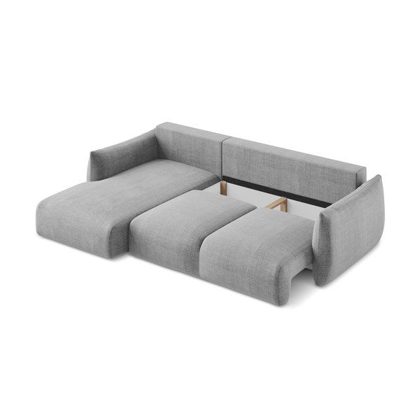 Světle šedá rozkládací rohová pohovka (levý roh/s lenoškou) Leila – Makamii-image-4