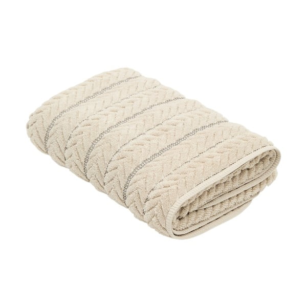 Béžová froté bavlněná osuška 90x150 cm Rune – Kave Home