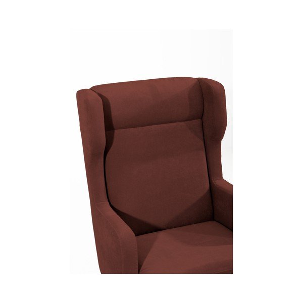 Hnědé křeslo ušák Max Winzer Bennet Suede-image-4