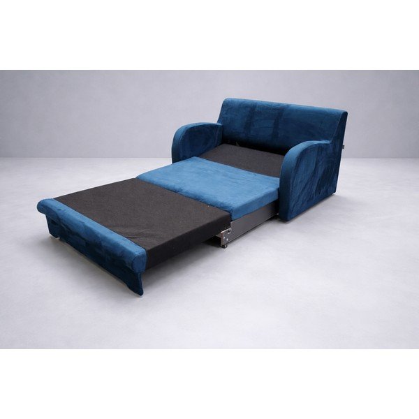 Modrá sametová rozkládací pohovka 130 cm Ario - II. jakost – ELTAP-image-3