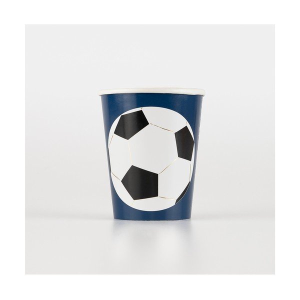 Papírové jednorázové kelímky v sadě  8 ks Soccer – Meri Meri-image-1