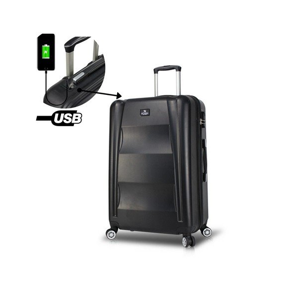 Černý cestovní kufr na kolečkách s USB portem My Valice COLORS LASSO Pilot Suitcase-image-1