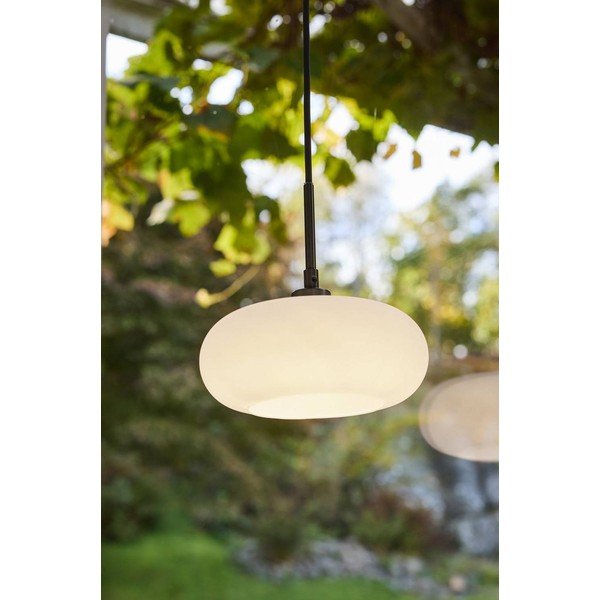 Bílé/v matně stříbrné barvě závěsné svítidlo z opálového skla ø 20 cm Thalia – Jotex-image-1