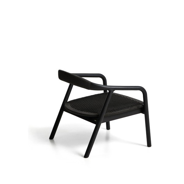 Černé dřevěné/bez čalounění křeslo Derile – Kave Home-image-2