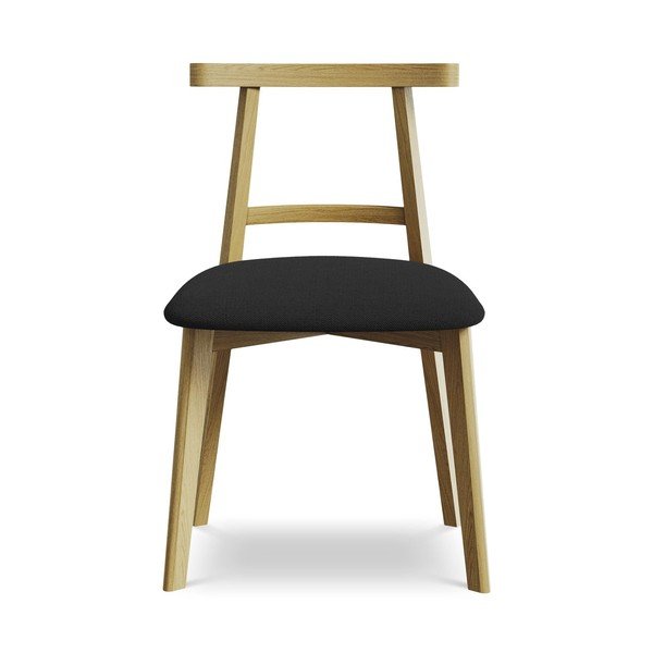 Černá jídelní židle z masivního dřeva Ohelo – Makamii-image-1