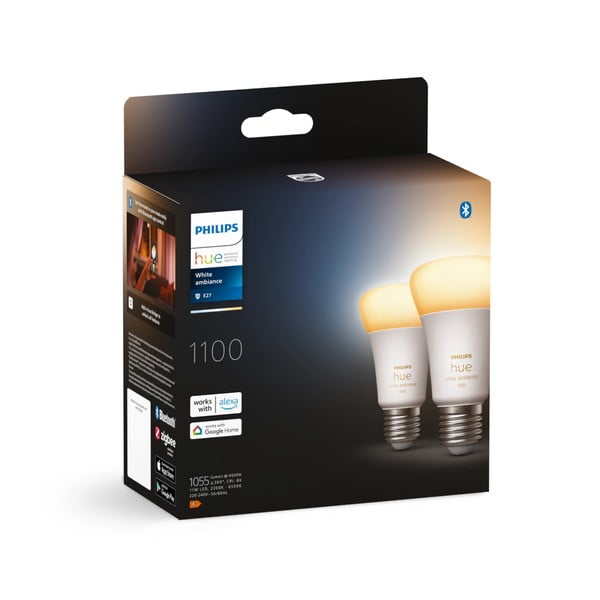 LED smart žárovky v sadě 2 ks E27, 11 W White ambiance – Philips Hue-image-2