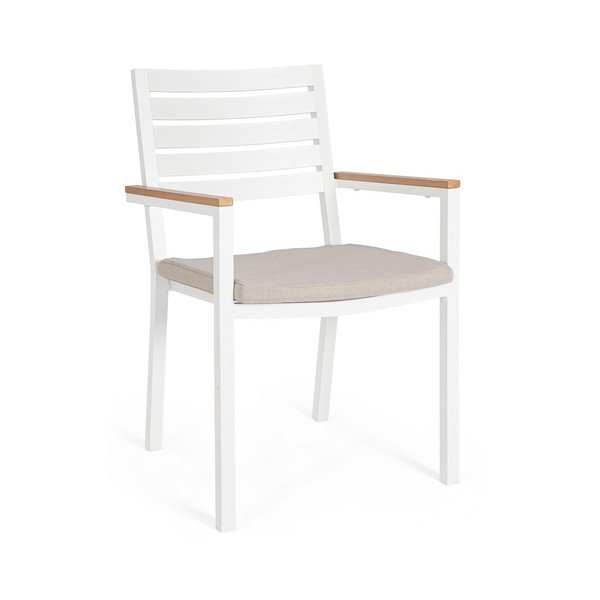 Bílé kovové zahradní židle v sadě 4 ks Henna   – Bizzotto