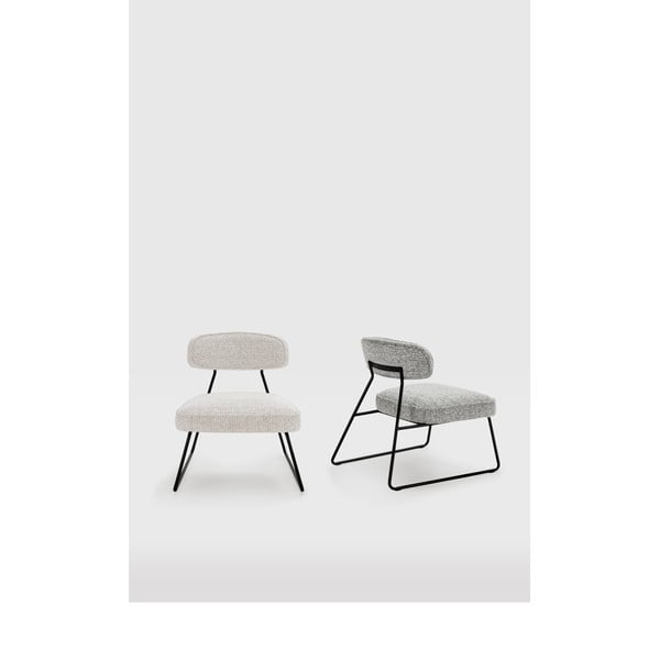 Bílo-béžové křeslo Elon – Marckeric-image-1