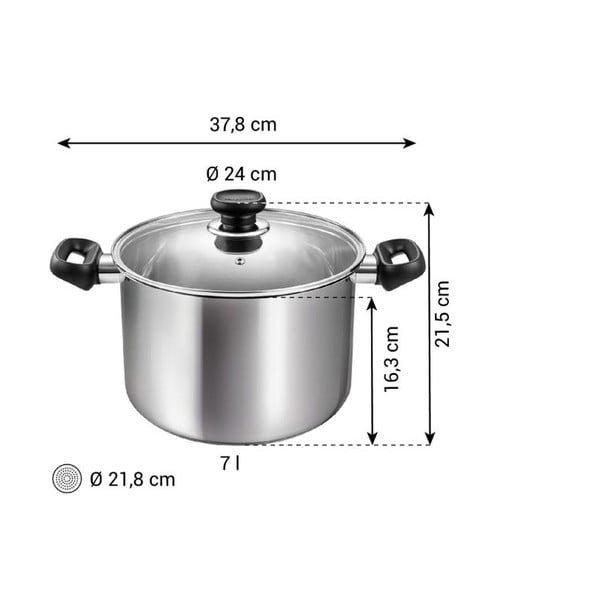 Nerezový hrnec s pokličkou na indukci 7 l Brava – Tescoma-image-3