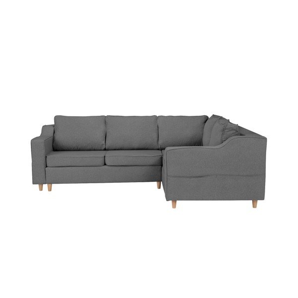 Šedá rozkládací čtyřmístná pohovka Mazzini Sofas Jonquille, pravý roh-image-1