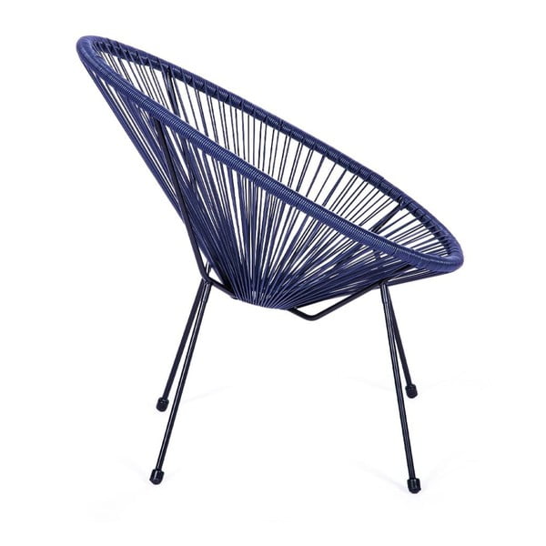 Modré kovové/plastové zahradní křeslo Avocado Comfort – Bonami Selection-image-2
