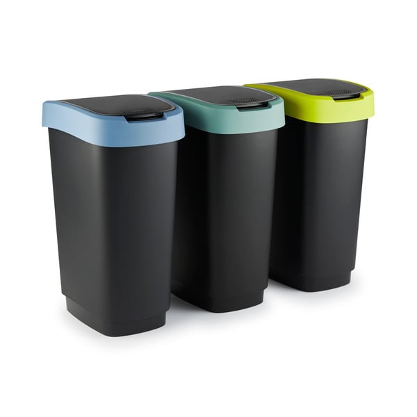 Odpadkový koš z recyklovaného plastu 50 l Twist - Rotho-image-2