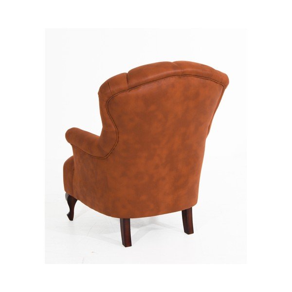 Koňakově hnědé křeslo z imitace kůže Max Winzer Camilla-image-3