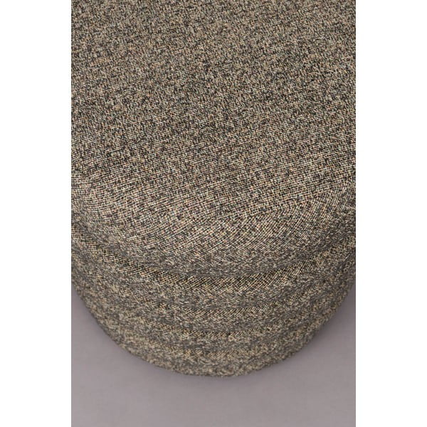 Hnědý taburet z textilie bouclé Fern – Dutchbone-image-4