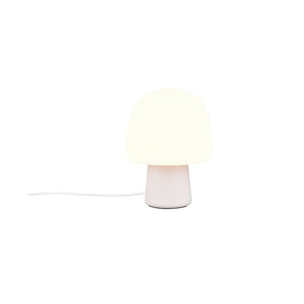 Bílá stolní lampa se skleněným stínidlem (výška 27 cm) Steen – Trio-image-3