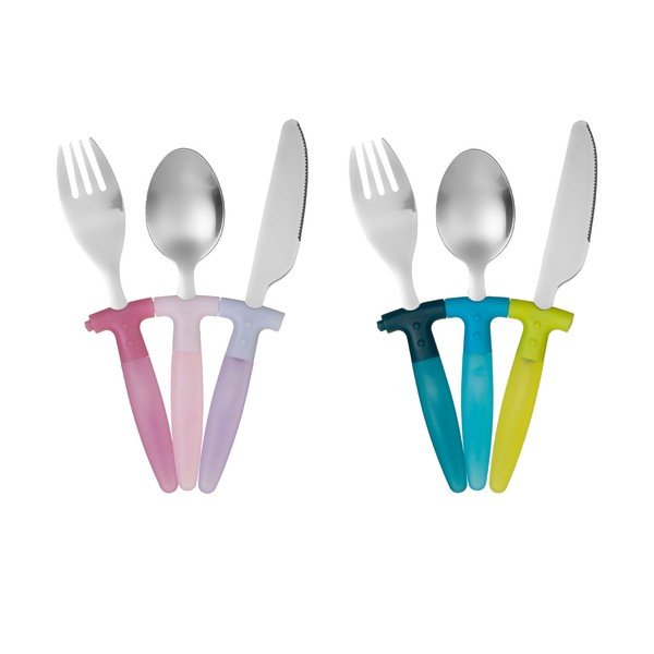 3dílná sada dětského příboru z nerezové oceli Premier Housewares Rainbow-image-4