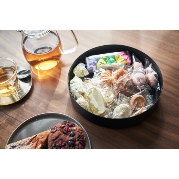 Černý kovový úložný box s víkem ø 22x6 cm Rin – YAMAZAKI-image-4