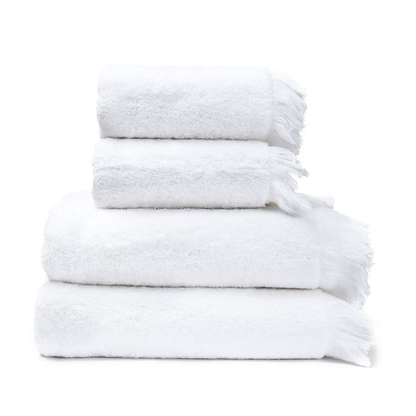 Set 2 bílých bavlněných ručníků a 2 osušek Casa Di Bassi Bath
