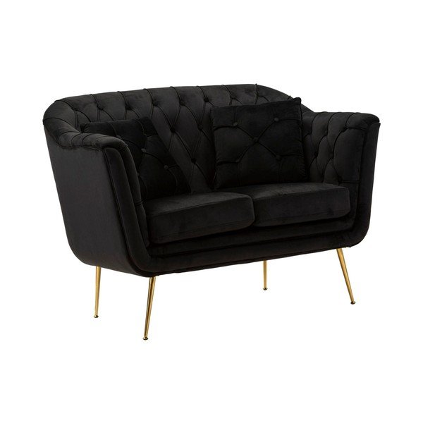 Černá sametová pohovka 130 cm Budapest – Mauro Ferretti-image-2