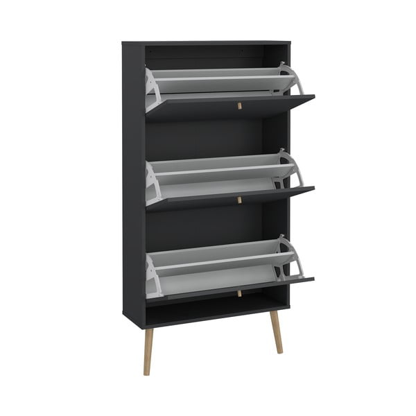 Antracitový výklopný botník Bodo – Tvilum-image-4