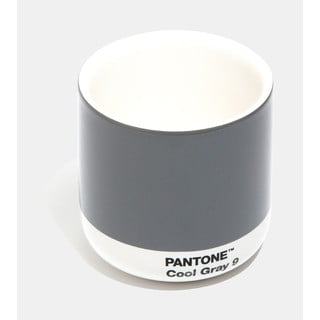 Šedý keramický termo hrnek Pantone Cortado, 175 ml