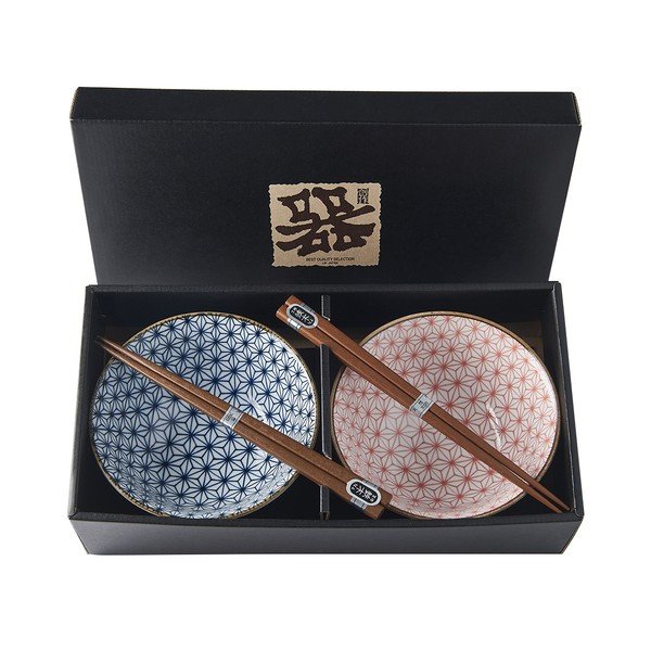 Set 2 misek a jídelních hůlek MIJ Asanoha-image-2