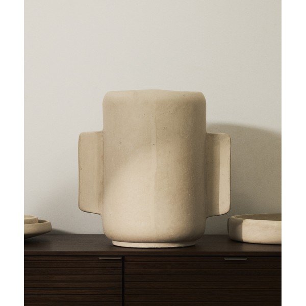Krémová váza z papírmaše (výška 38 cm) Mireni – Kave Home-image-1