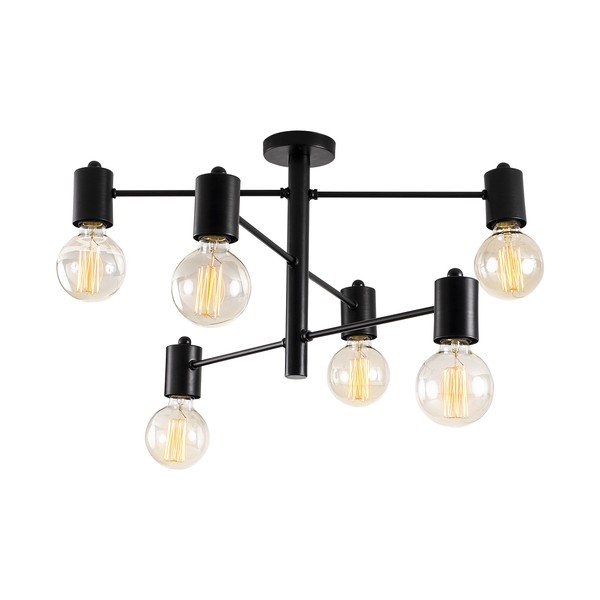 Černé stropní svítidlo pro 6 žárovek Opviq lights Hexa-image-2