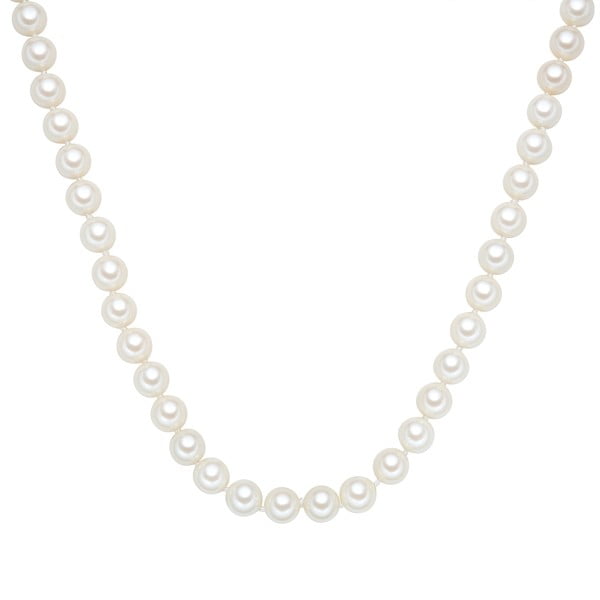 Náhrdelník s bílými perlami Perldesse Muschel, ⌀ 10 mm x délka 50 cm
