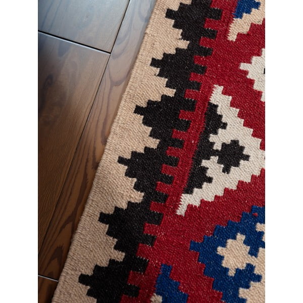 Červený oboustranný ručně tkaný vlněný koberec 120x170 cm Kamal Rami – Nouristan-image-4