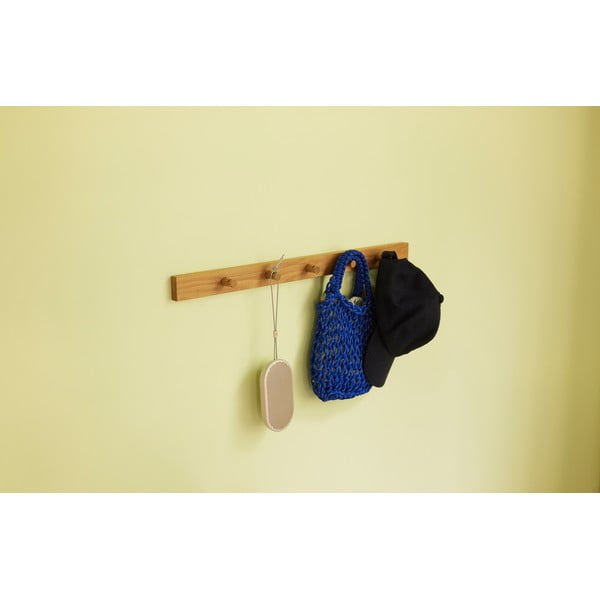 Nástěnný věšák v dekoru dubu v přírodní barvě 60 cm Cosplay – Hübsch-image-2