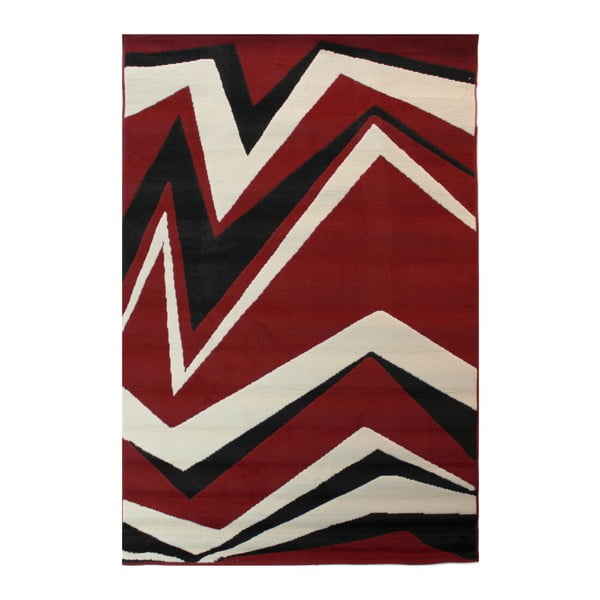 Červený koberec Flair Rugs Element Shard, 60 x 110 cm