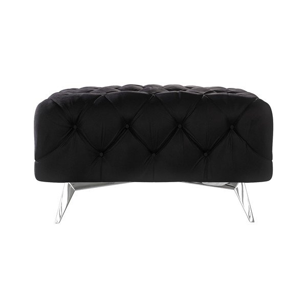 Černá sametová podnožka Chelsea – Ropez