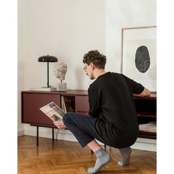 Vínový TV stolek 189x61x42 cm Mod – noo.ma-image-2