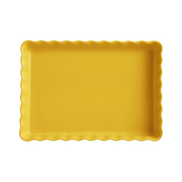 Žlutá keramická koláčová forma Emile Henry, 24 x 34 cm-image-2