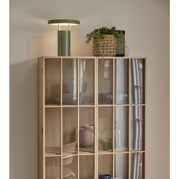 Zelená LED stmívatelná stolní lampa s kovovým stínidlem (výška 28 cm) BringMe – Hübsch-image-1