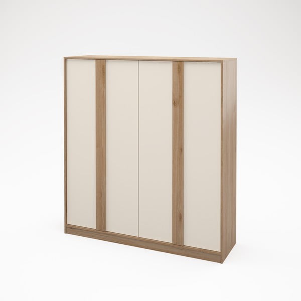 Šatní skříň v dekoru dubu v krémovo-přírodní barvě 180x197,5x53 cm Dennis – Marckeric-image-3