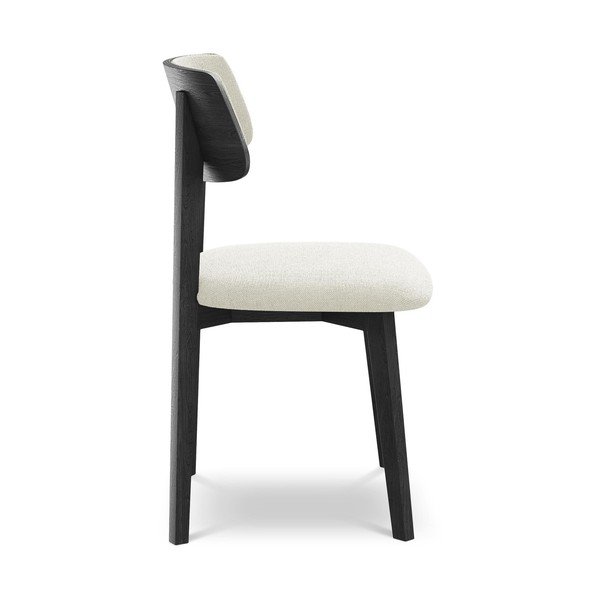 Krémová jídelní židle z masivního dřeva Niu – Makamii-image-2