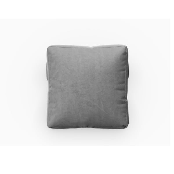 Šedý sametový polštář k modulární pohovce Rome Velvet - Cosmopolitan Design-image-1