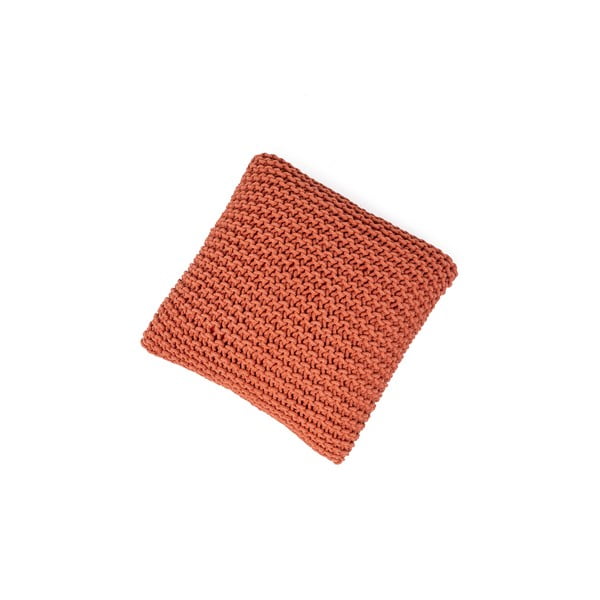 Cihlově červený polštářový puf Bonami Essentials Knit-image-4