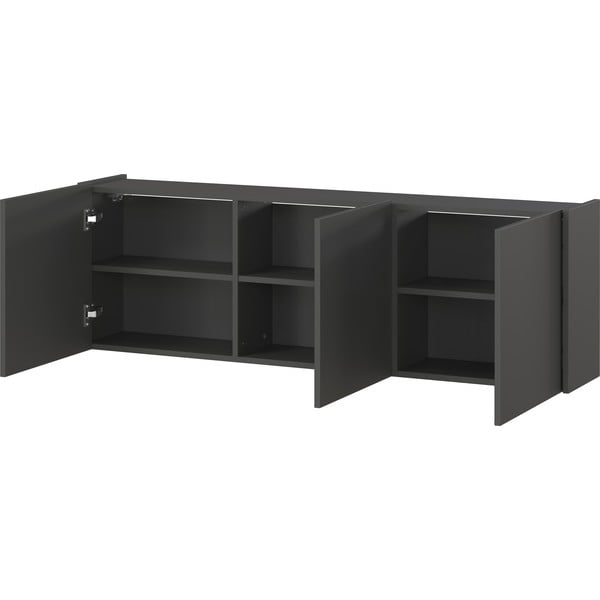 Antracitový TV stolek 138x45 cm Piana – Germania-image-3
