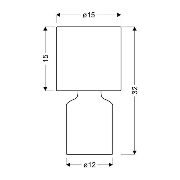 Béžová stolní lampa s textilním stínidlem (výška 32 cm) Iner – Candellux Lighting-image-3