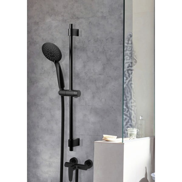 Černý sprchový set z nerezové oceli 66 cm Young – Wenko-image-1