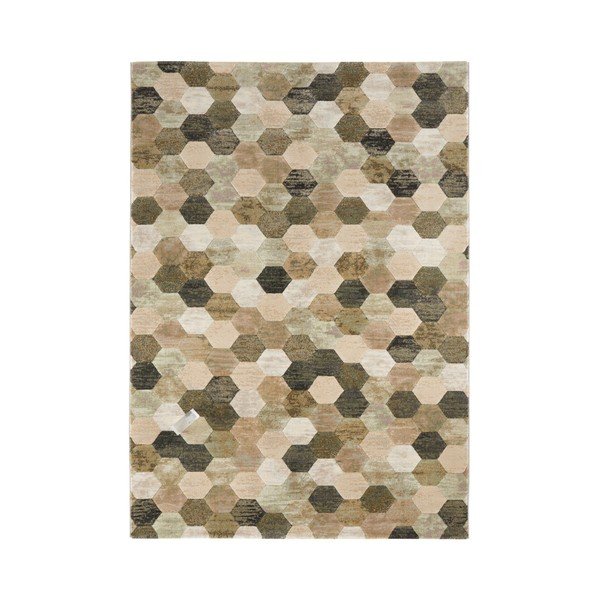 Zeleno-béžový koberec Elle Decoration Arty Manosque, 120 x 170 cm