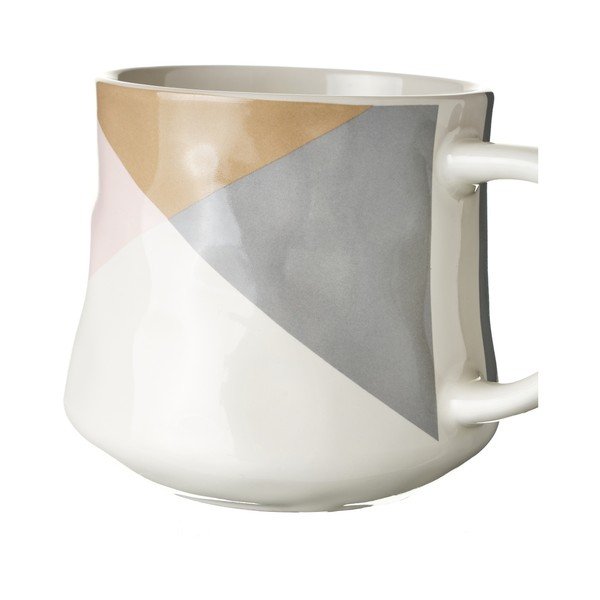 Bílo-béžový kameninový hrnek Casa Selección, 0,4 l-image-1